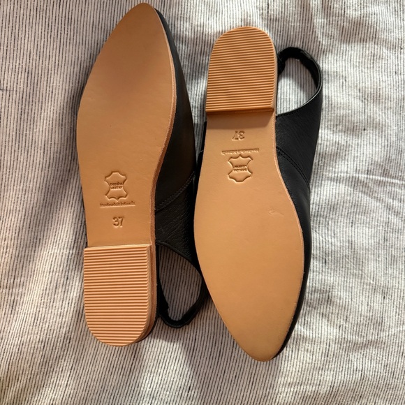 St. Agni Aleta Black Slingback Leather Mules - Picture 5 of 7